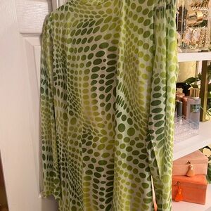 Fashion Nova Green Mock Neck Dress